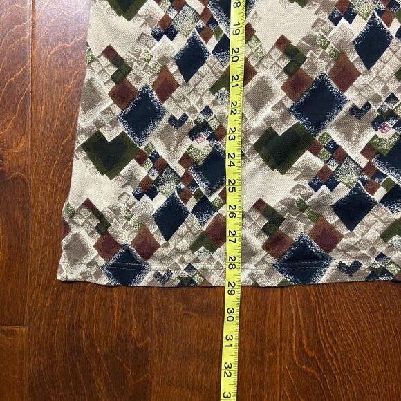 Fizzaro Vintage Geometric Multicolored Green Polo Shirt Cotton Men's Size XL - Picture 9 of 9